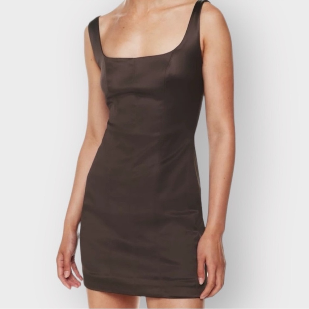 Aritzia Brown Mini Dress TEN by babaton chocolate cocoa mini dress